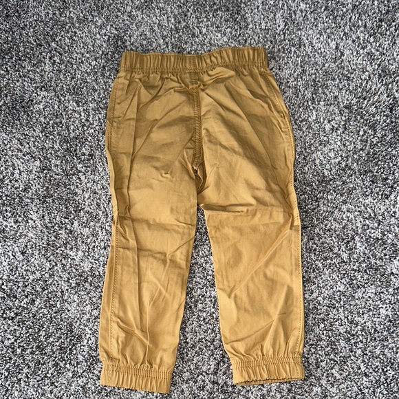 Yellow Sweatpants with Elastic Waistband and Reinforced Knees - Picture 3 of 7